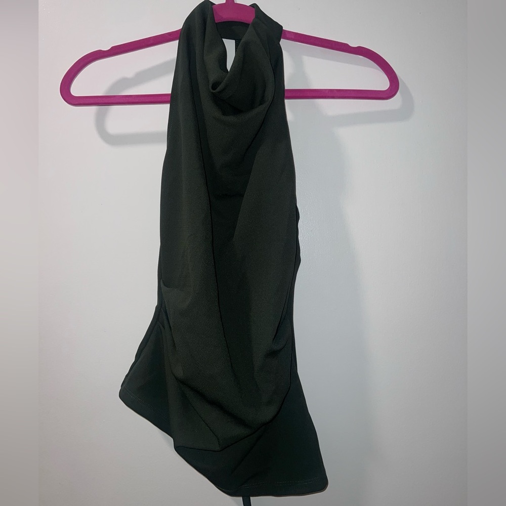 NWT Zara Halter Cowl Neck Backless Top